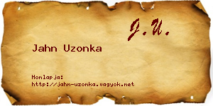 Jahn Uzonka névjegykártya